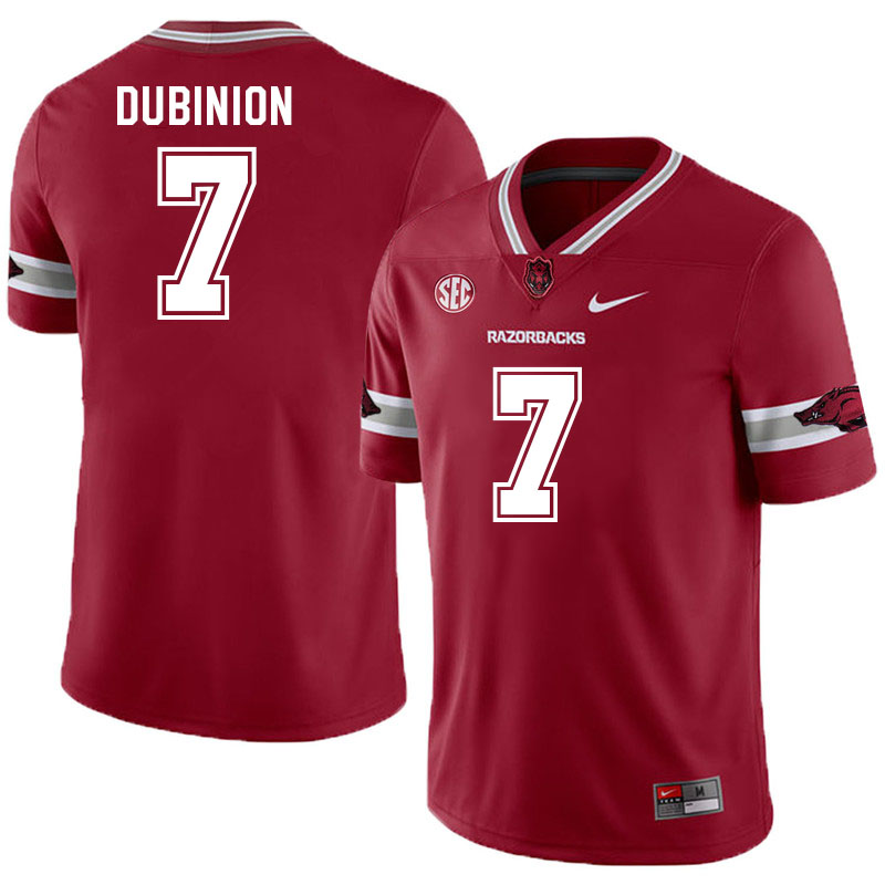 Men #7 Rashod Dubinion Arkansas Razorback College Football Jerseys Stitched Sale-Alternate Cardinal